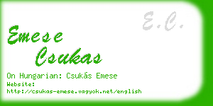 emese csukas business card